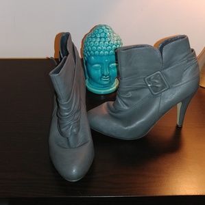 Faux gray leather hotties